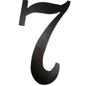 Premium Ozdoba prezent cyfra 7 ze stali 11,5x20cm